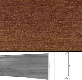 Плинтус шпонированный Tecnorivest Мербау 100х15 прямой, 1 м.п.